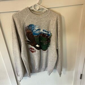 Vintage Harley Davidson 1996 Minning Cycle Greeley Colorado Crewneck Sweatshirt